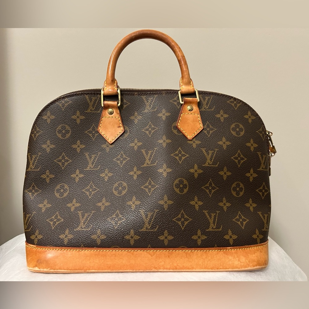 Louis Vuitton Brown and Tan Monogram Satchel